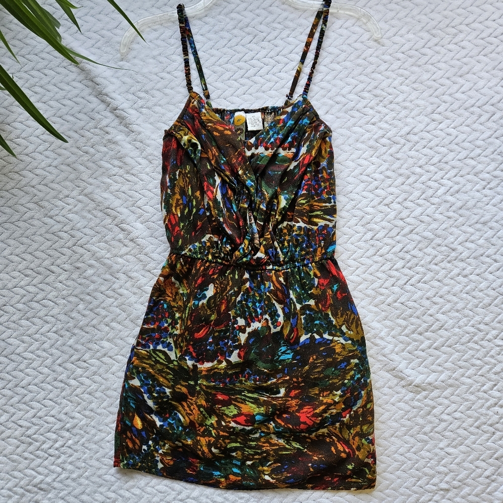 Mimi Chica Multicolored Abstract Print Mini Dress Size XS